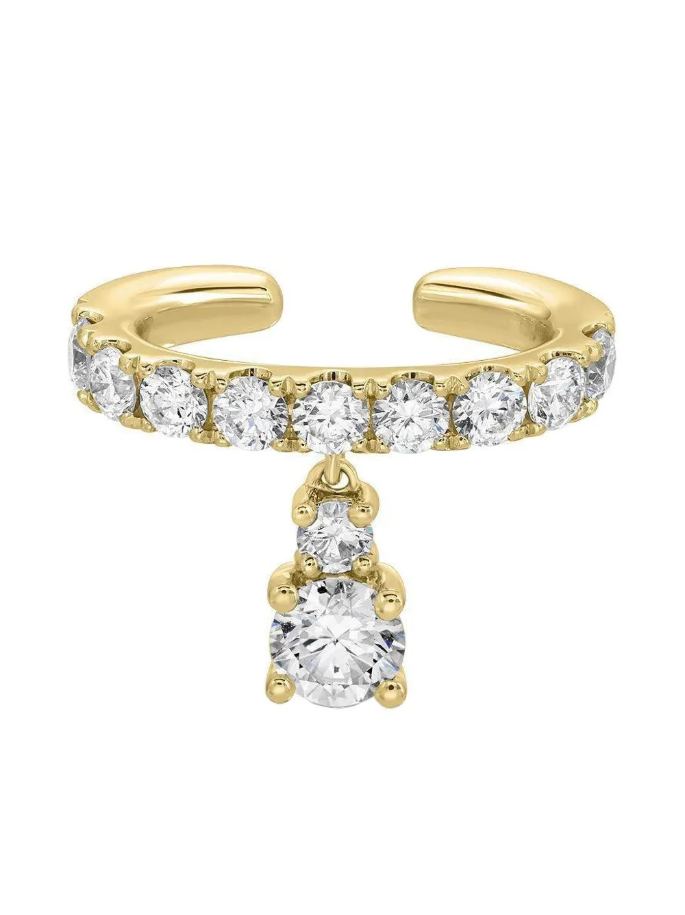 Anita Ko 18k Yellow Gold Round Drop Daphne Diamond Ear Cuff In Gold