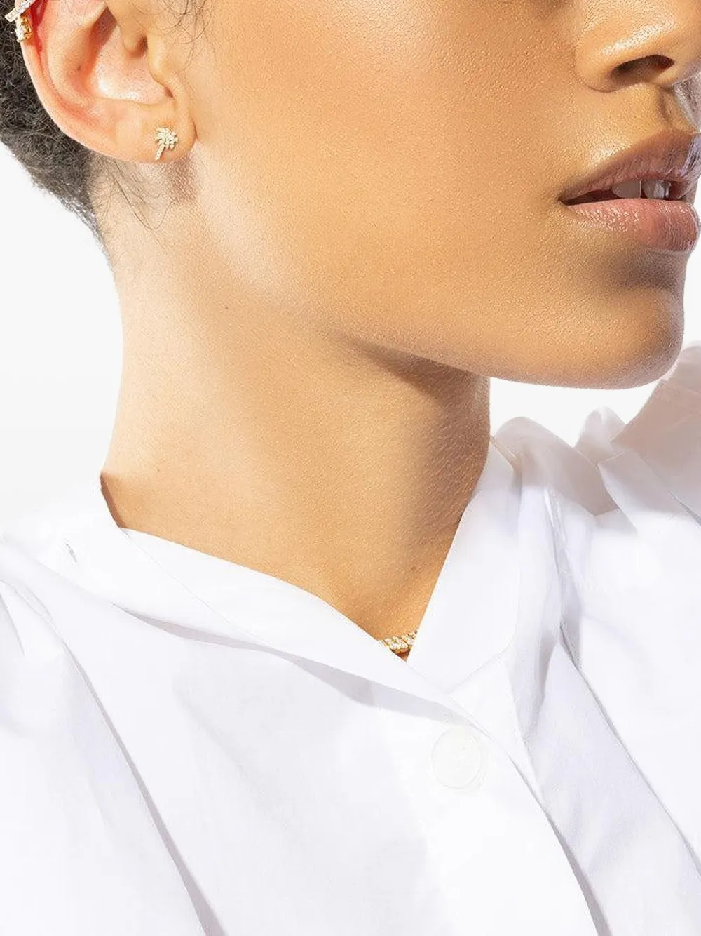 Anita Ko 18k Yellow Gold Round Drop Daphne Diamond Ear Cuff In Gold