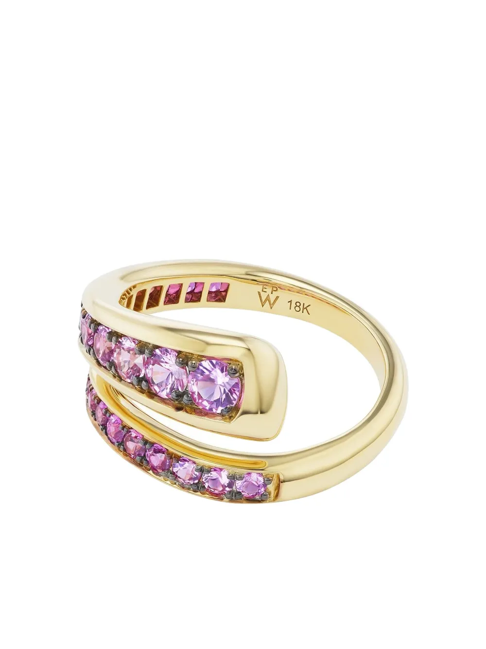 EMILY P. WHEELER Anello in oro giallo 18 carati con zaffiri