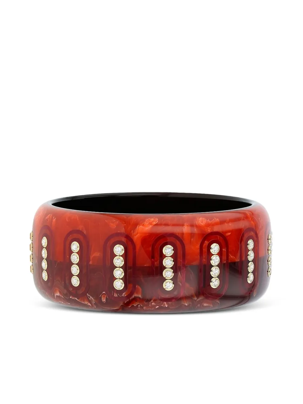 Mark Davis 18k Yellow Gold Bakelite Topaz Bangle In Gold