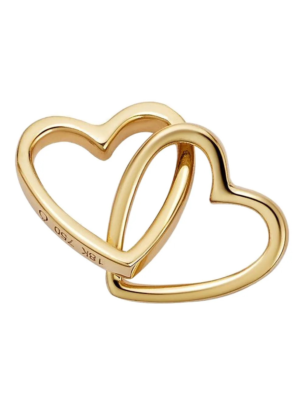 Loquet 18k Yellow Gold Linked Hearts Necklace In Gold