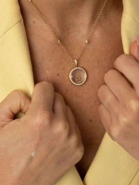 Loquet 18K yellow gold Linked Hearts necklace