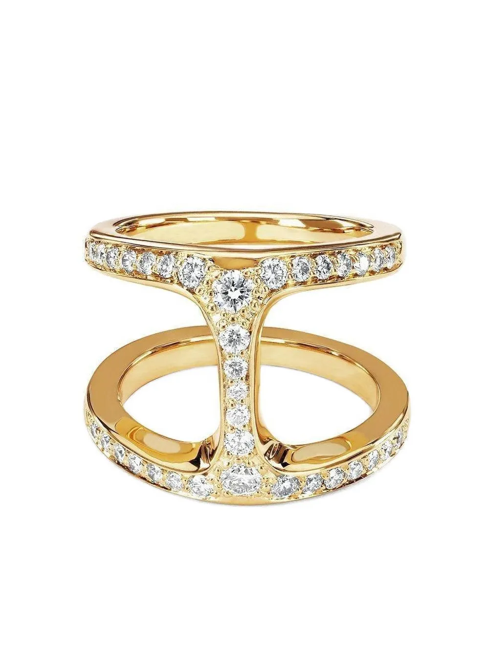 HOORSENBUHS Anello Dame Phantom in oro giallo 18 carati con diamanti