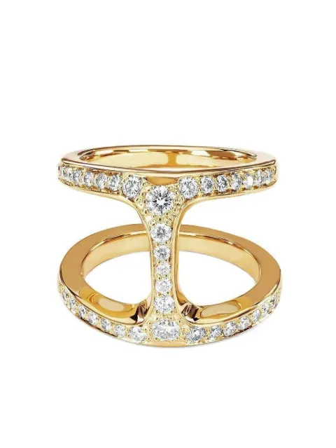 HOORSENBUHS 18kt Dame Phantom Gelbgoldring mit Diamanten