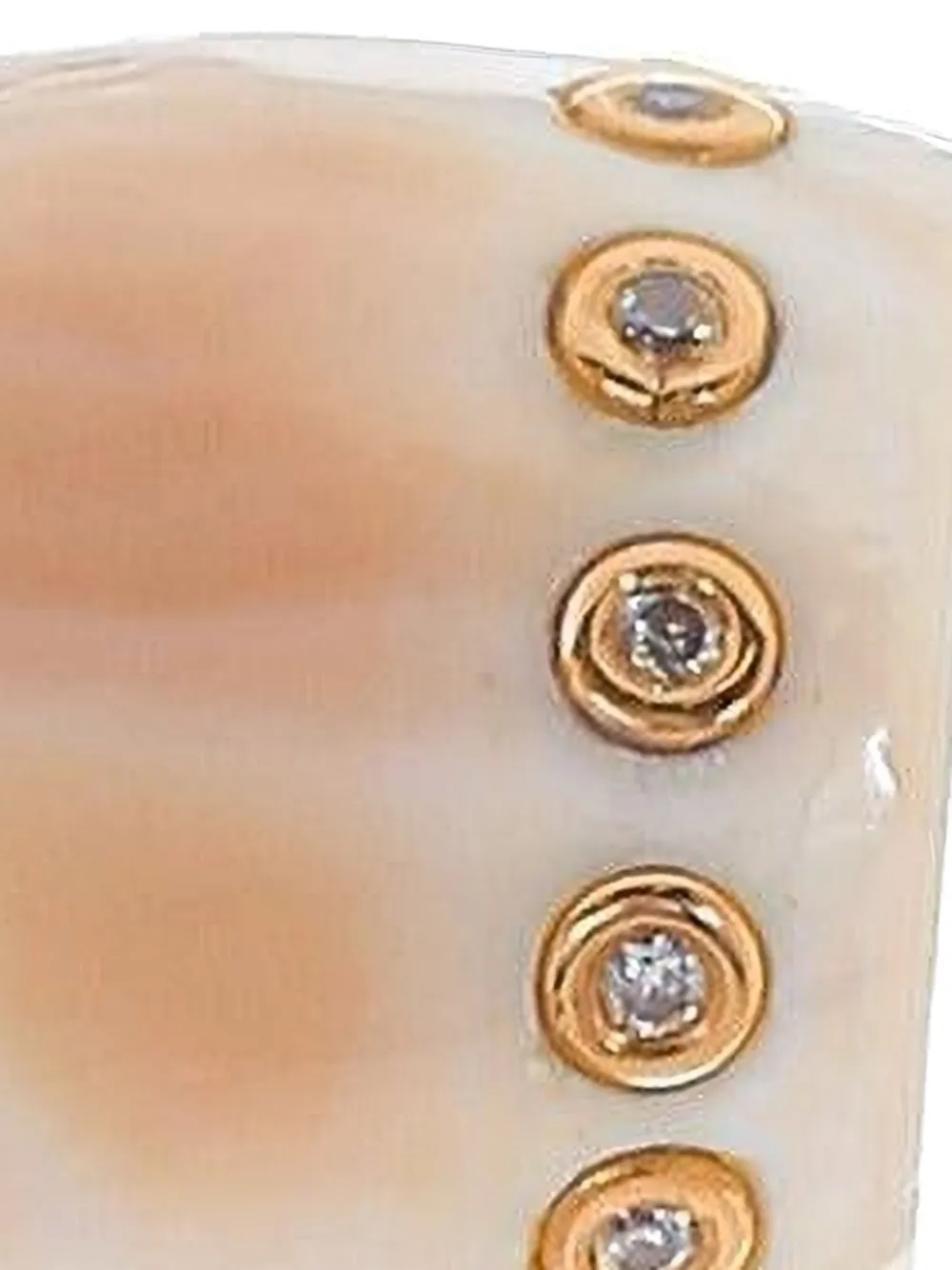 Dezso 18kt Rose Gold Shell Diamond Necklace In Pink