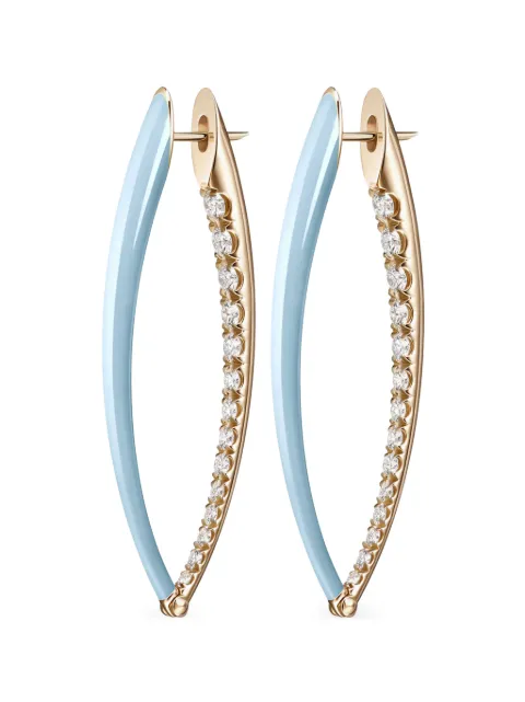 Melissa Kaye aretes Cristina en oro amarillo de 18kt con diamante