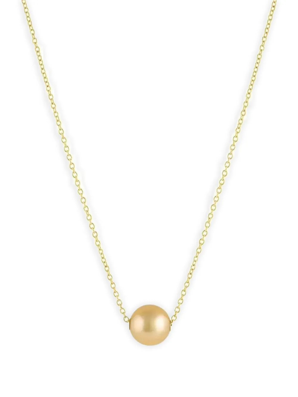 Baggins 14k Yellow Gold Sliding Golden South Sea Pearl Necklace In Gold