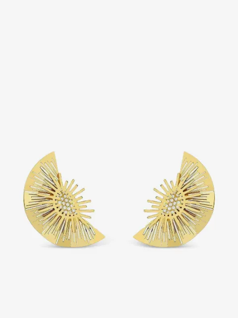 Carol Kauffmann 18kt Diamond Explosion Gelbgoldohrringe