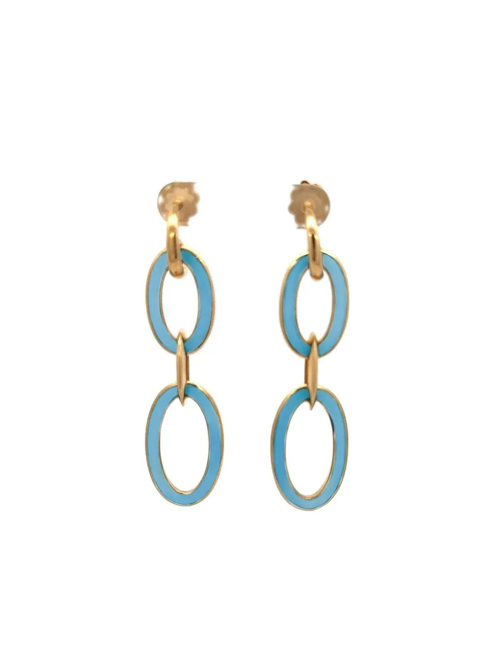 Brooks Brothers aretes Capri en oro amarillo de 18kt | dorado | Image 1