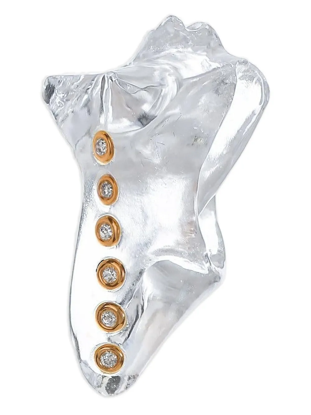 Dezso 18k Rose Gold Diamond Pendant In Metallic