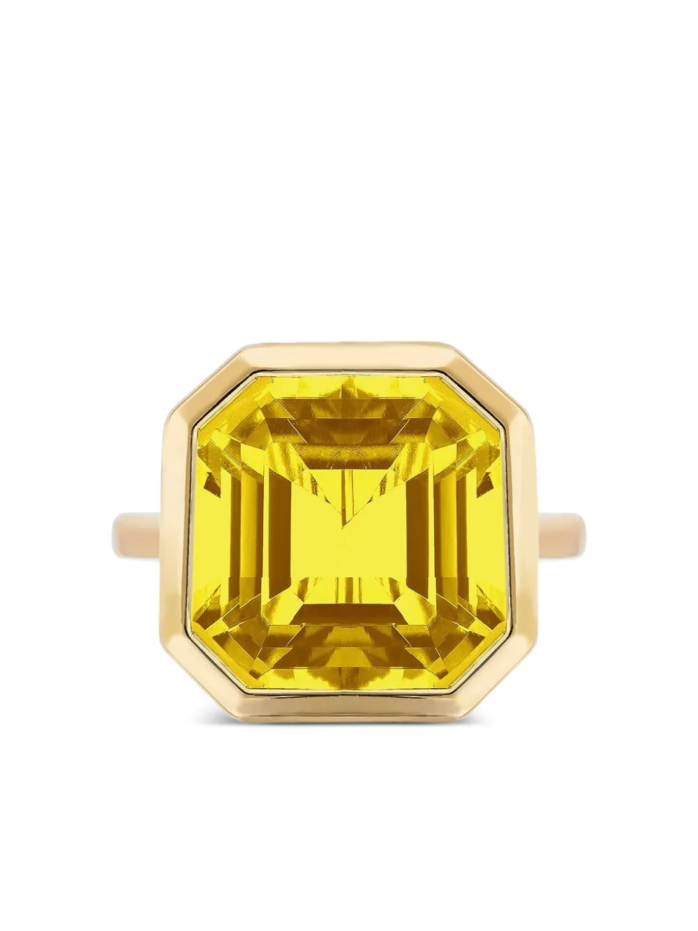 Goshwara 18k Yellow Gold Citrine Ring In Brown