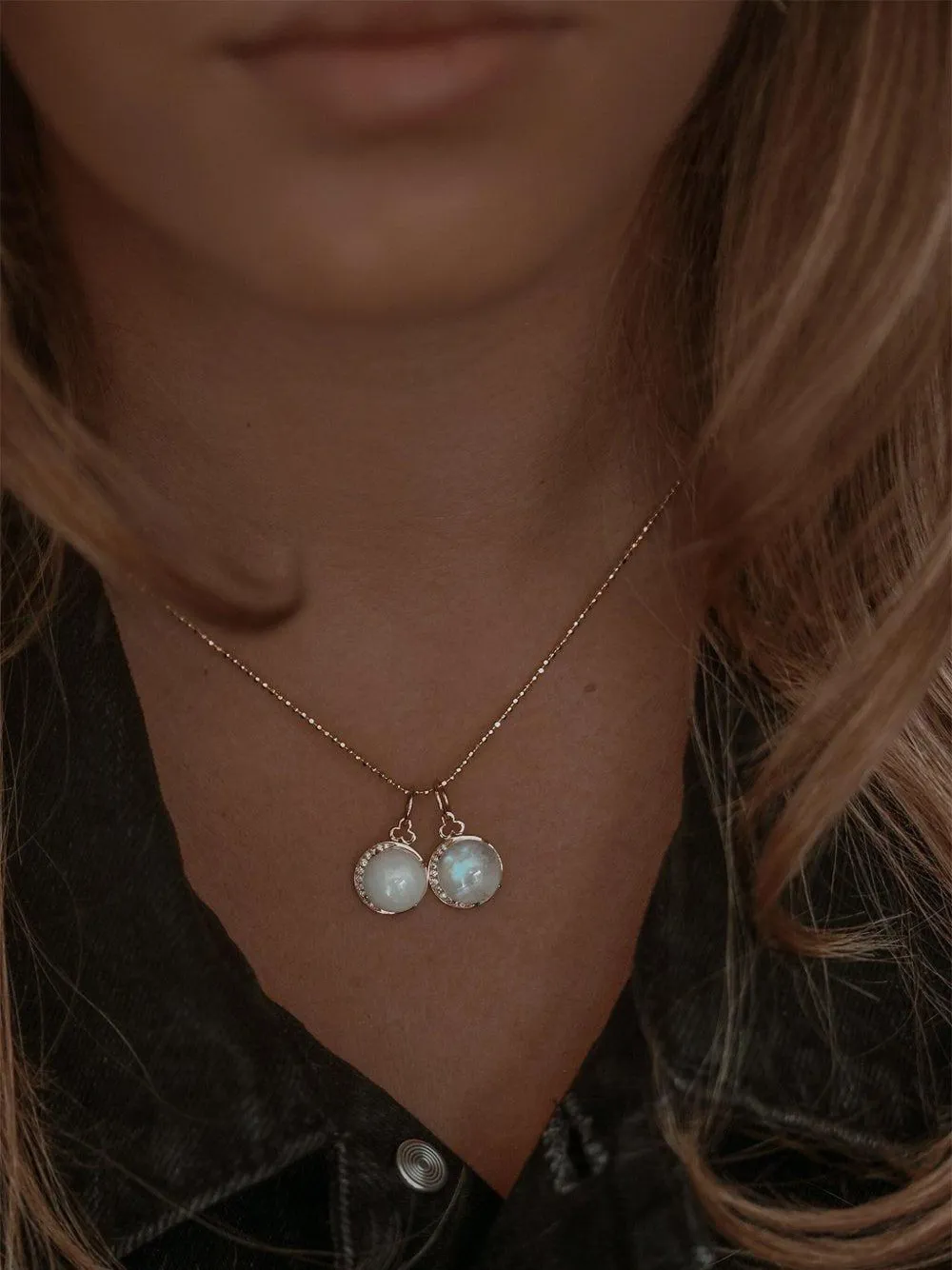 Devon Woodhill 18k Yellow Gold Moonstone And Diamond Charm In Gold