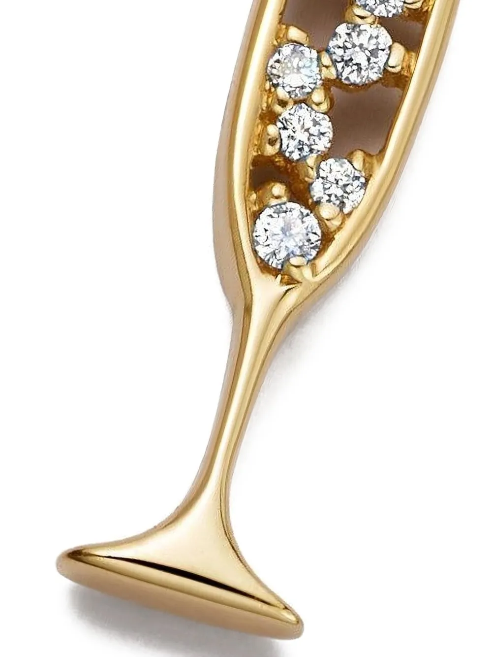 Loquet 18k Yellow Gold Diamond Charm In Brown