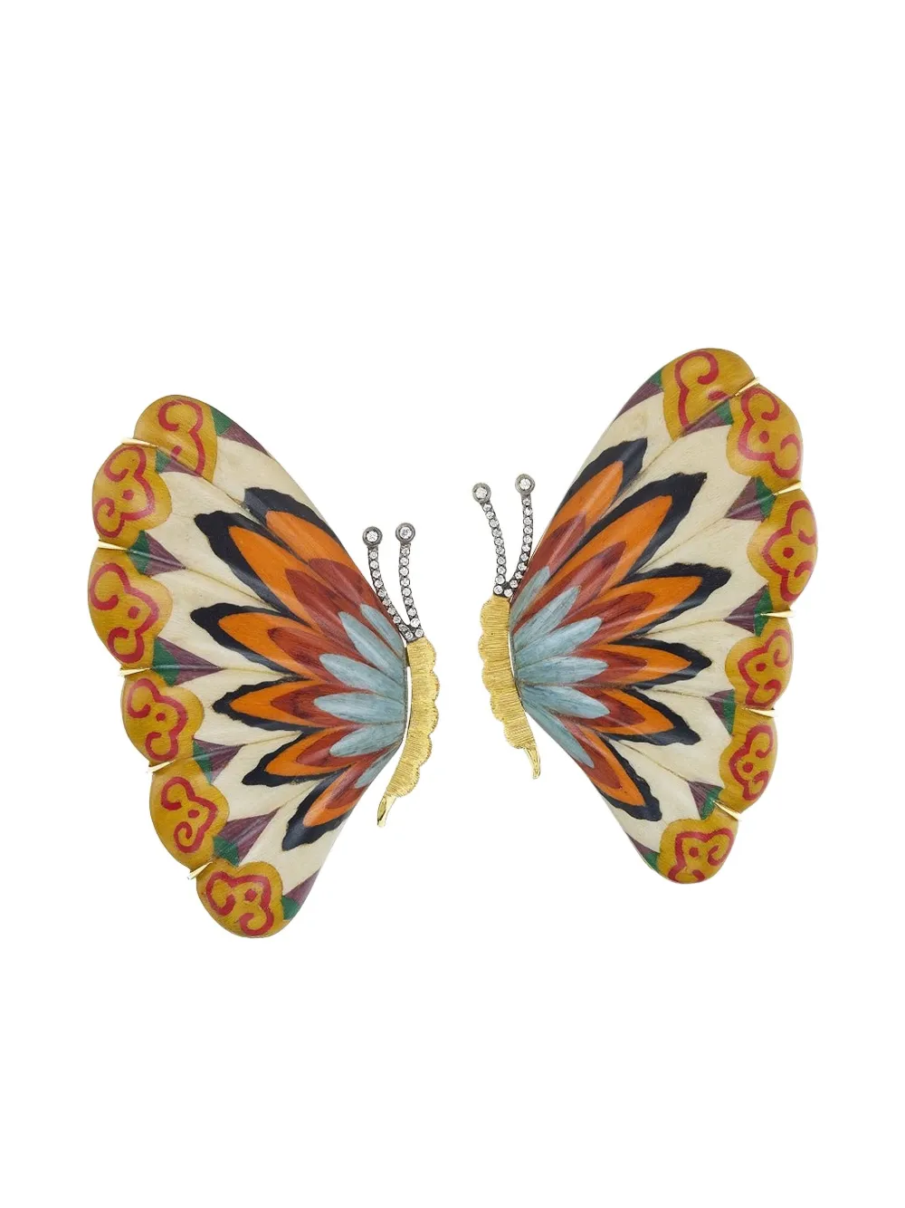 18K yellow-gold diamond earrings