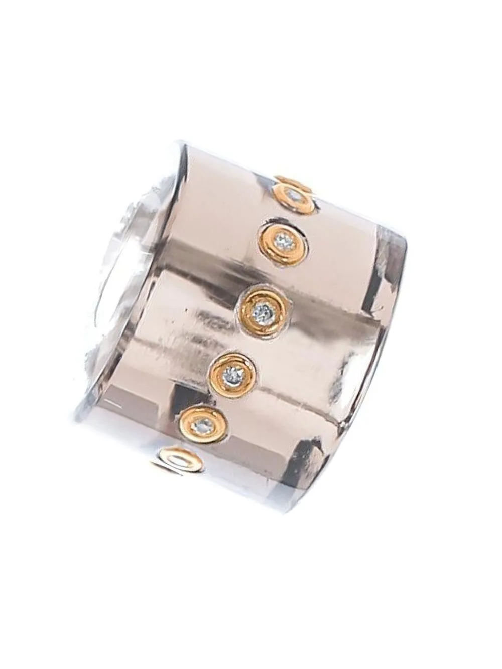 Dezso 18k Rose Gold Diamond And Quartz Pendant In Metallic