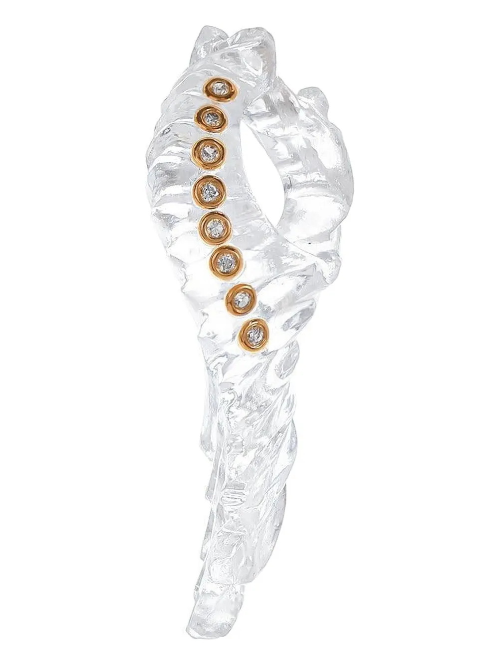 Dezso 18k Rose Gold Diamond Charm In Multi