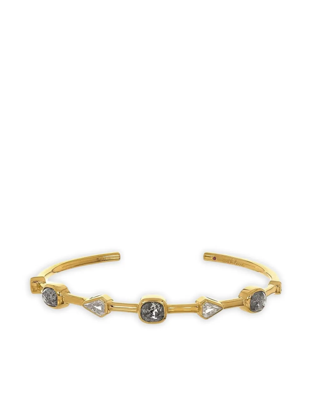 Nimo With Love 18k Yellow Gold The Stacker Diamond Bracelet In Gold