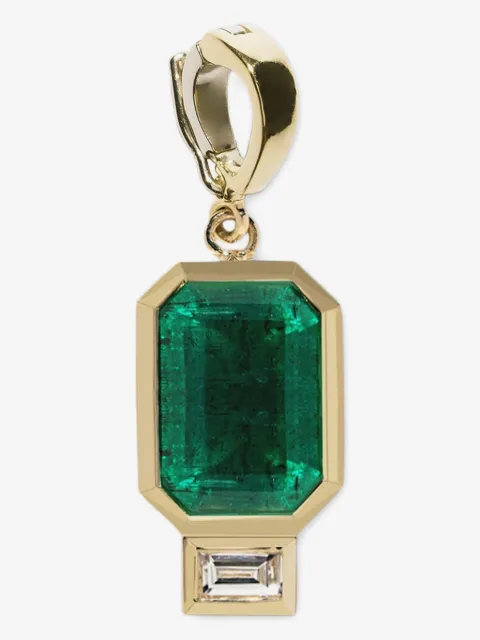 Azlee dije en oro amarillo de 18kt con diamantes y esmeralda