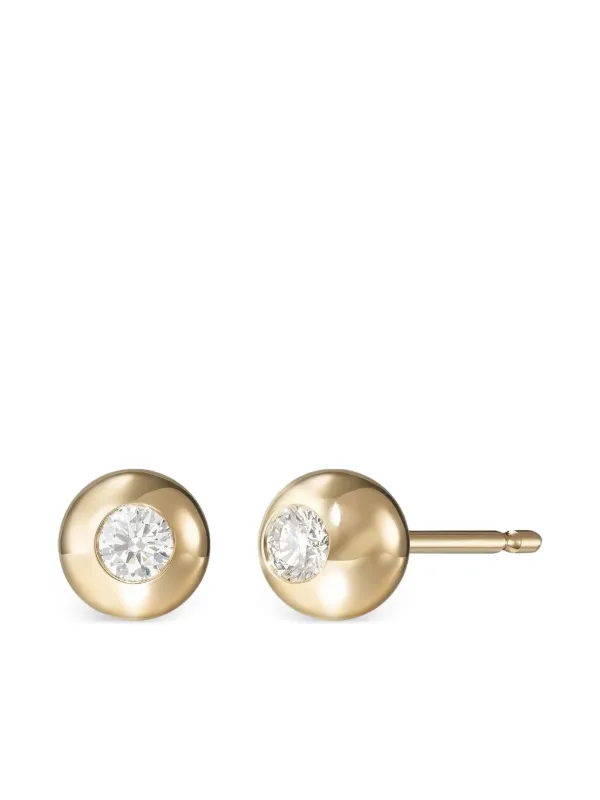 Melissa Kaye 18K Yellow Gold Diamond Stud Earrings