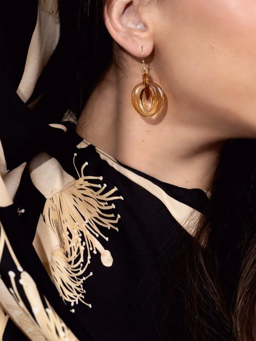 Ten Thousand Things 18k Yellow Gold Peacock Citrine Earrings In Brown