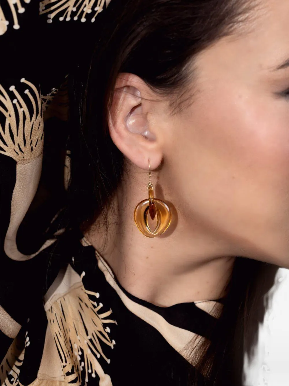 Ten Thousand Things 18k Yellow Gold Peacock Citrine Earrings In Brown