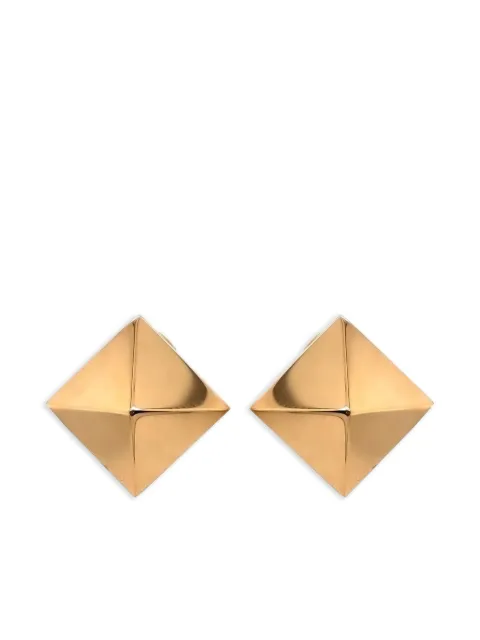 Brooks Brothers aretes Pyramid en oro amarillo de 18kt