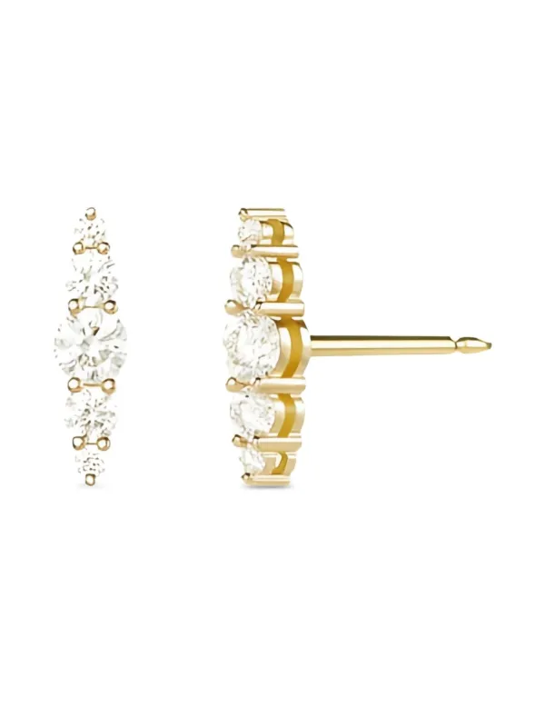 Melissa Kaye 18K Yellow Gold Aria Diamond Earrings