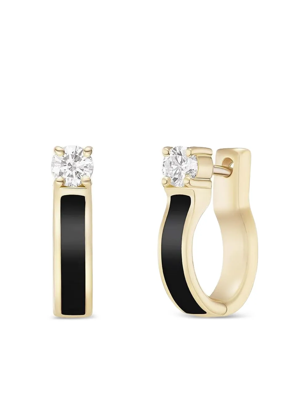 Melissa Kaye 18kt Gelbgoldcreolen mit Diamanten