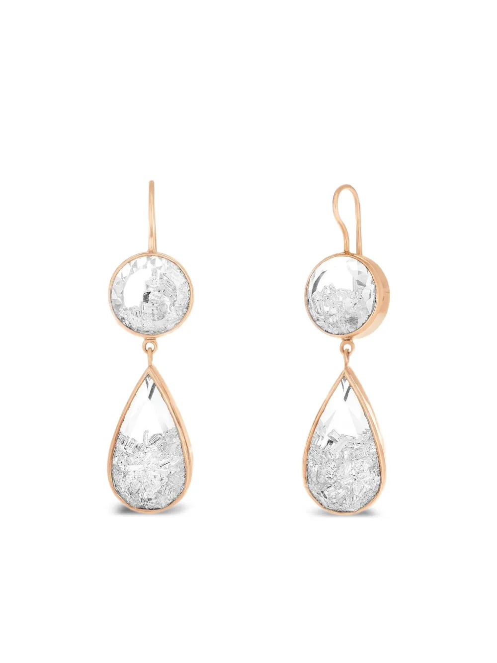 Moritz Glik boucles d'oreilles Shaker Double Drop en or rose 18ct | rose | Image 1