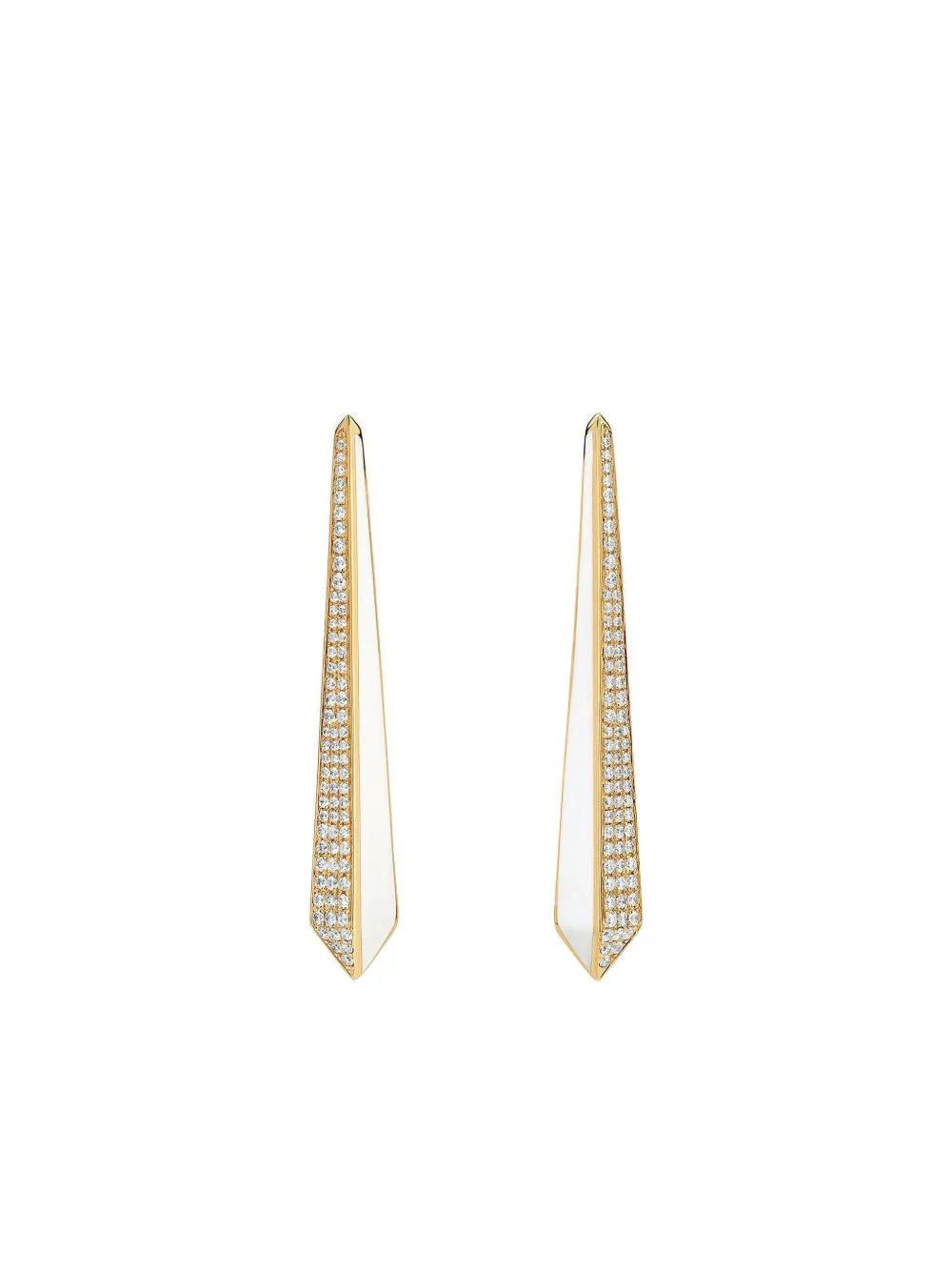 State Property aretes Obelisk en oro amarillo de 18kt con diamante | dorado | Image 1