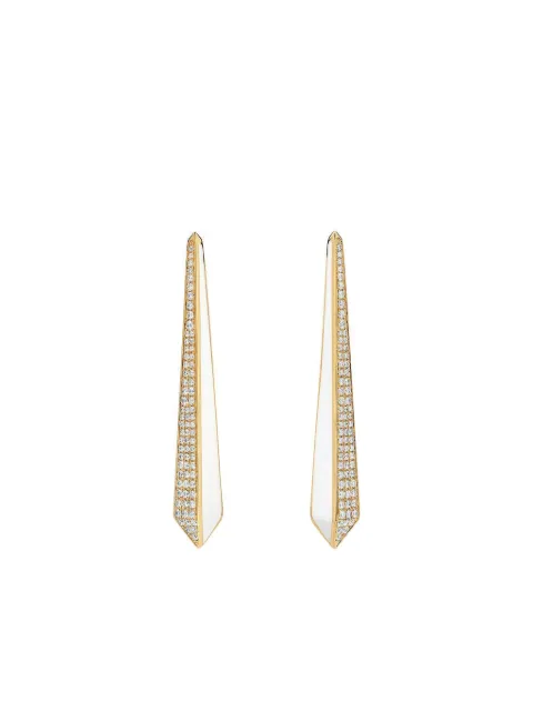 State Property aretes Obelisk en oro amarillo de 18kt con diamante