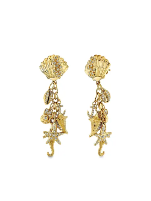 Sydney Evan 14K yellow gold Sea Life earrings