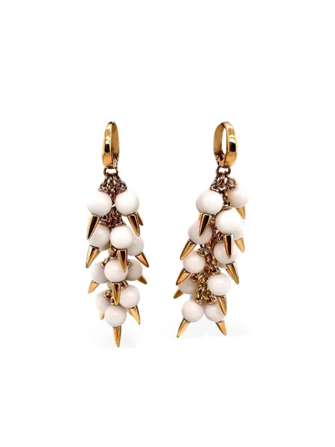 Brooks Brothers 18K yellow gold Spiked Onyx earrings