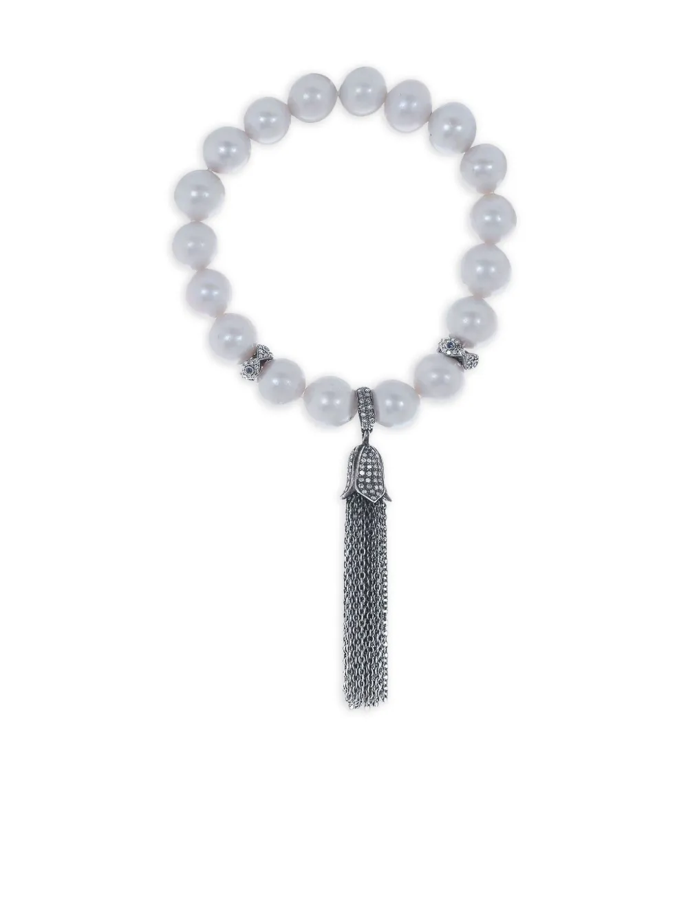 Loree Rodkin Pearl And Diamond Bracelet In Silver