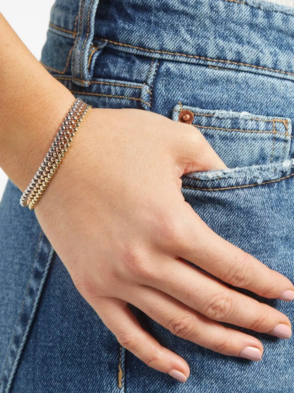 Jennifer Meyer 18k Yellow Gold Mini Bezel Bracelet In Gold
