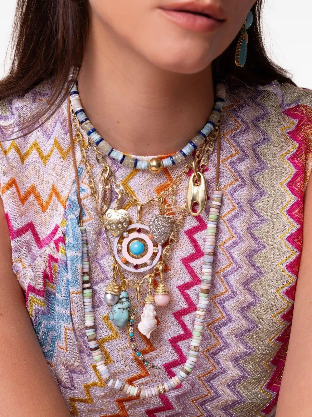 Jenna Blake collar Nugget en oro amarillo de 18kt con turquesa | Image 2