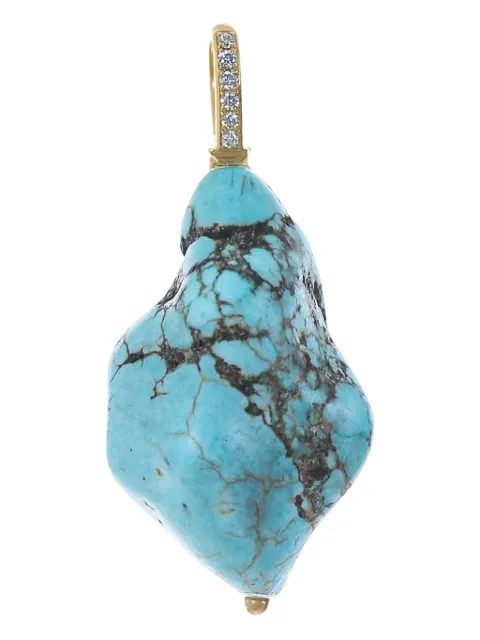 Jenna Blake 18kt yellow gold Nugget Turquoise necklace