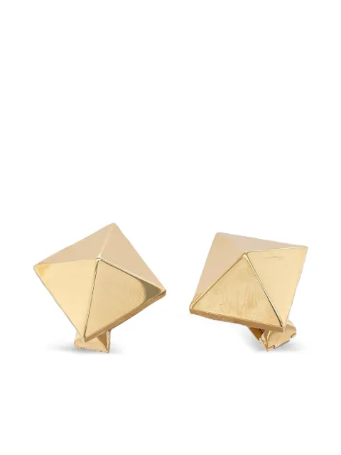 Brooks Brothers aretes Piramide en oro amarillo de 18kt
