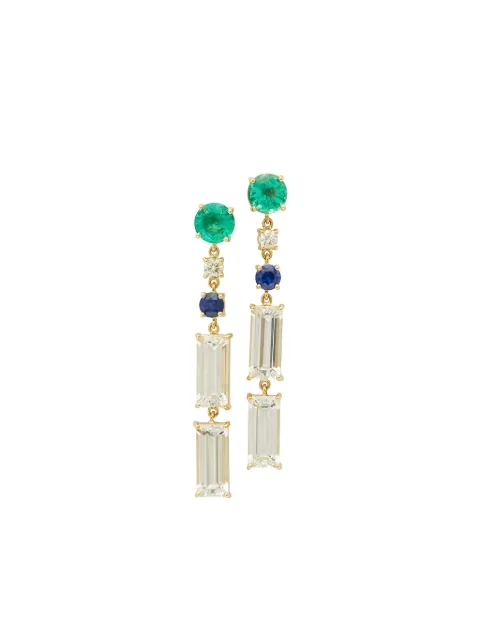 YI Collection 18k yellow gold Shanghai multi-stone earrings