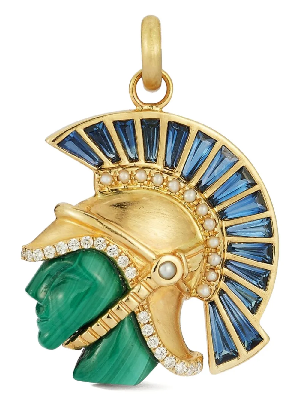 Storrow Jewelry 18k yellow gold Reid multi-stone charm - ゴールドトーン