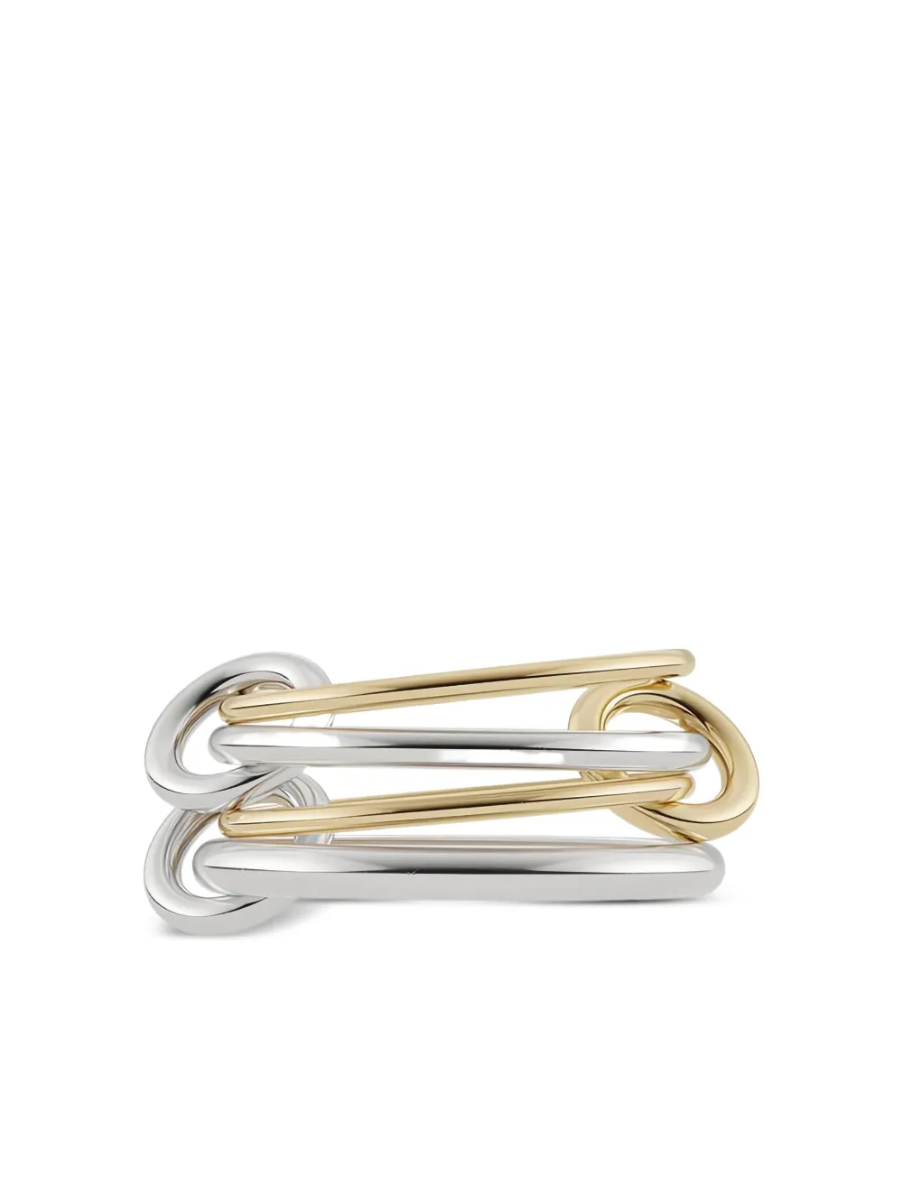 Spinelli Kilcollin 18k Yellow Gold And Silver Pisces Four Link Ring In Multi