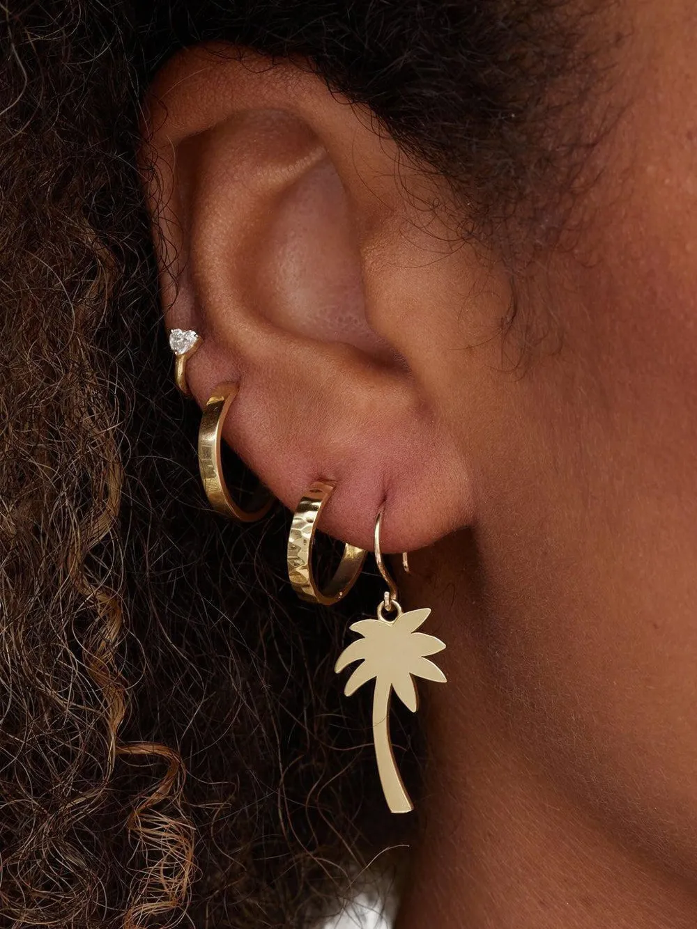 Jennifer Meyer Palm Tree ピアス L 18Kイエローゴールド - ゴールドトーン Jennifer Meyer Palm Tree ピアス L 18Kイエローゴールド - ゴールドトーン