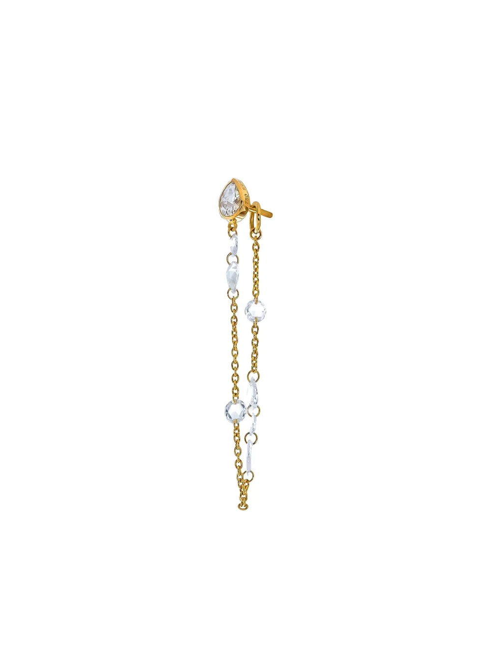 Logan Hollowell 18k Yellow Gold Eau De Rose Diamond Earrings In Gold
