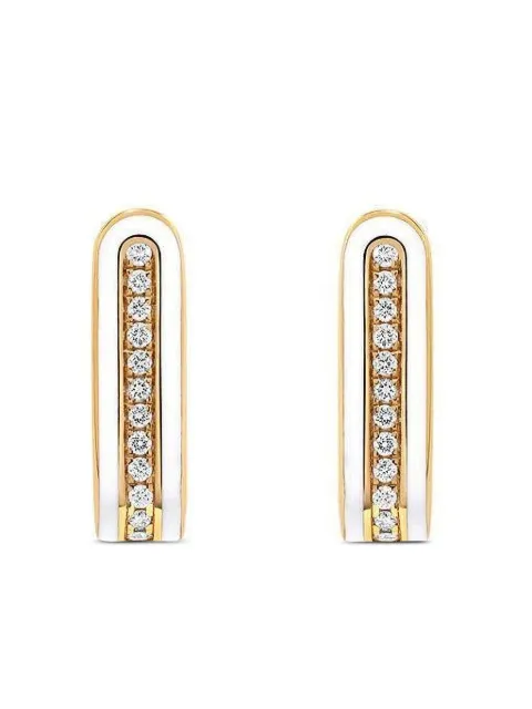 State Property aretes en oro amarillo de 18kt con diamante