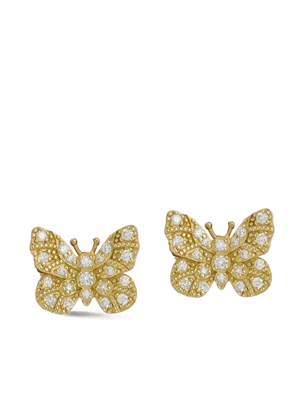 Tanya Farah Orecchini Butterfly in oro giallo 18 carati con diamanti e smalto