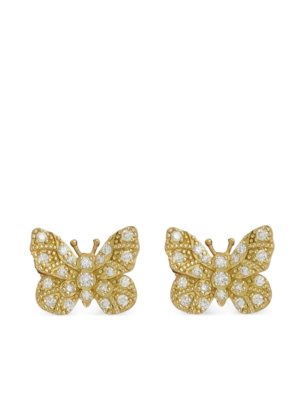 Tanya Farah Orecchini Butterfly in oro giallo 18 carati con diamanti e smalto