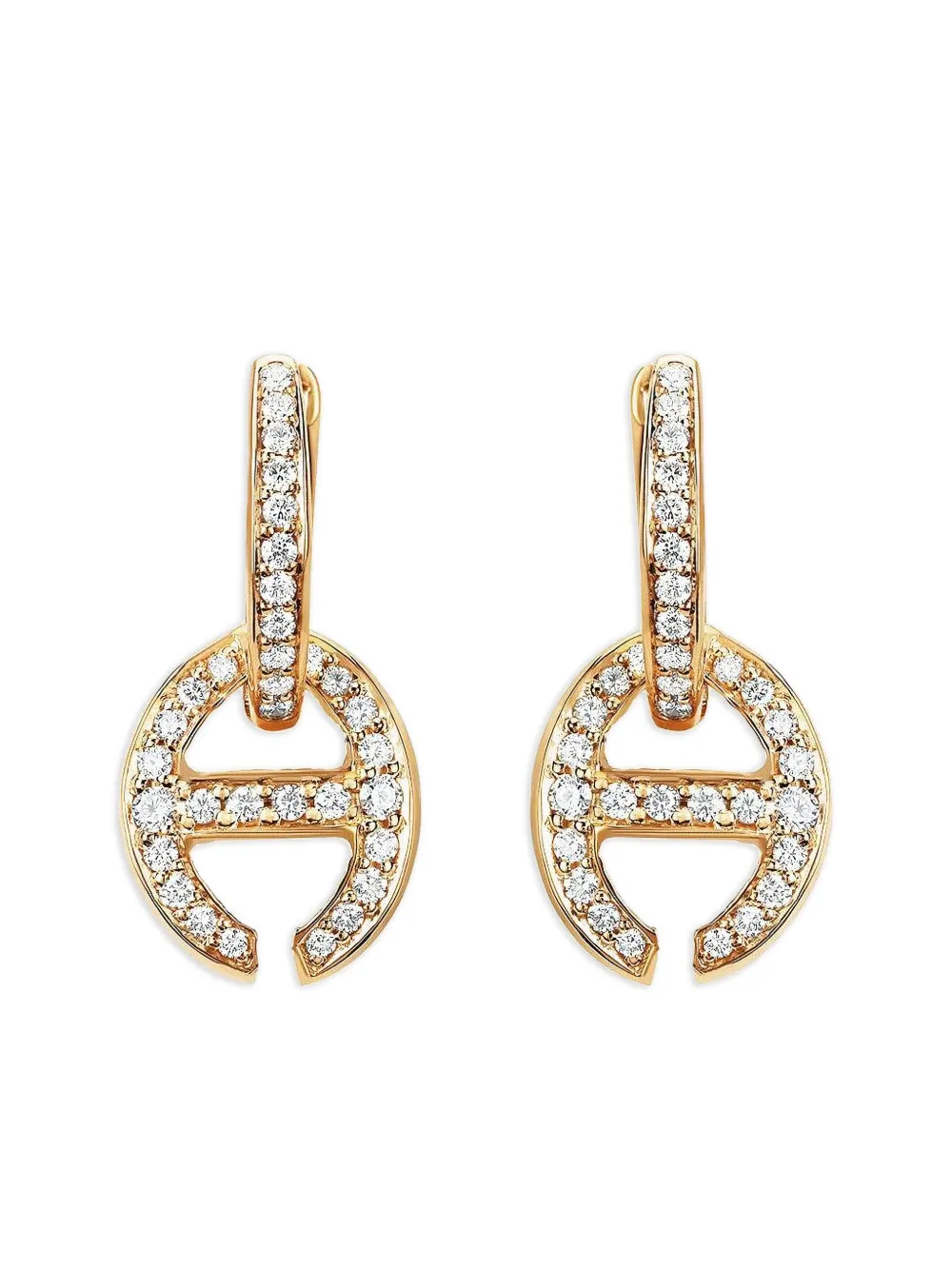 HOORSENBUHS Orecchini Klaasp in oro giallo 18 carati con diamanti