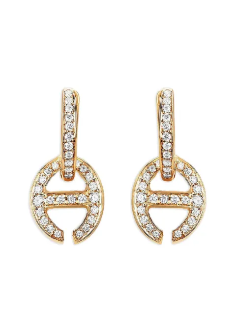 HOORSENBUHS 18K yellow gold Klaasp diamond earrings