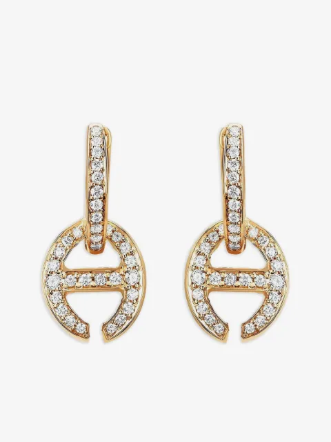 HOORSENBUHS 18K yellow gold Klaasp diamond earrings