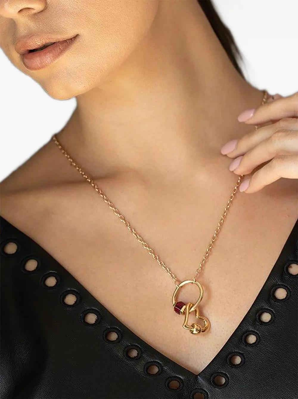 Marla Aaron anillo Trundle en oro amarillo de 18kt con rubí | Image 2